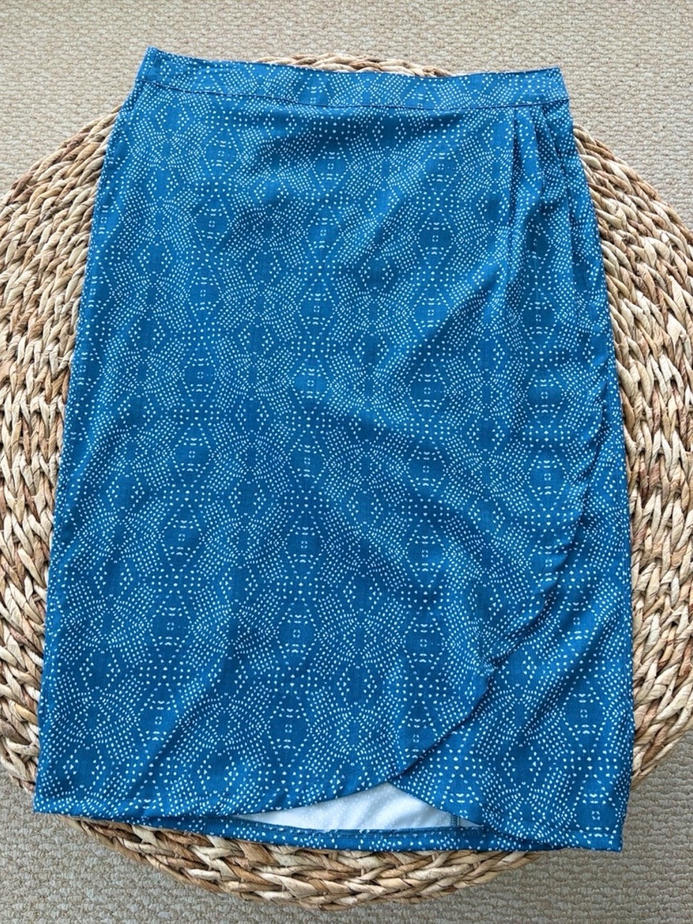 RipSkirt Hawaii Boho Denim Print Wrap Skirt Length 3